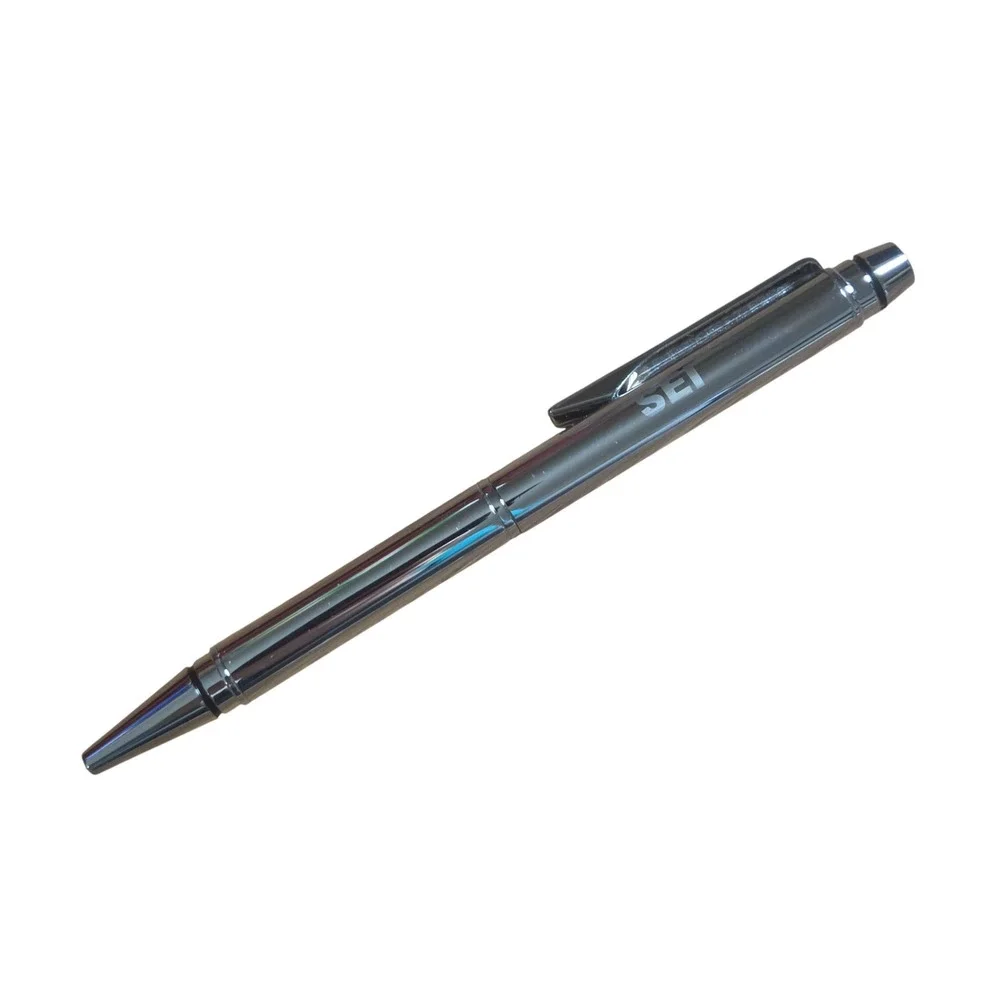 Cross Ballpoint Pen Chrome Silver Tone SEI Logo Twist Slimline Classic